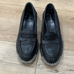 Miu Miu Black Loafers